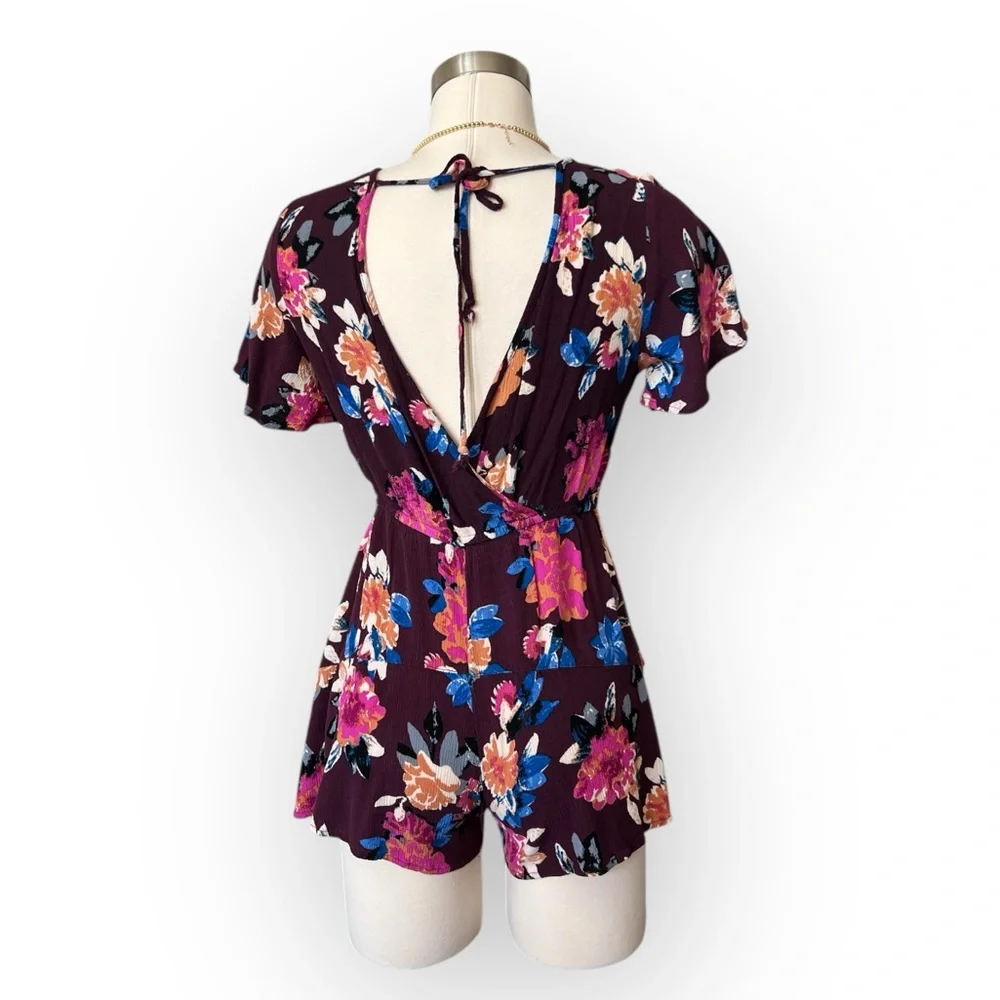 Floral Wrap Jumpsuit - Multicolor - Picture 2 of 2